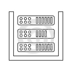 Database, storage, server outline icon