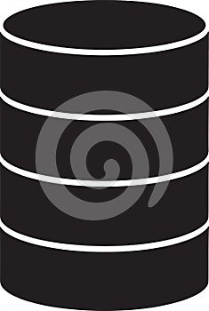 Database Storage Technology Concept Flat Design Icon Cylinder Storage Data Server