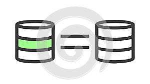 Database Synchronization Data Management, vector design Generative AI