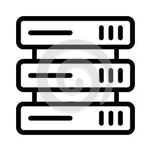 Database thin line vector icon