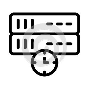 Database thin line vector icon