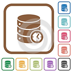 Database timed events simple icons
