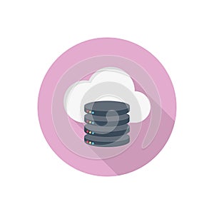 Database vector flat colour icon