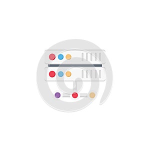 Database vector flat colour icon