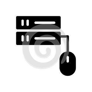Database   vector glyph flat icon