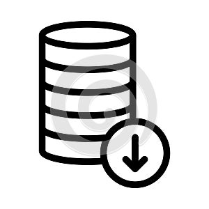 Database thin line vector icon