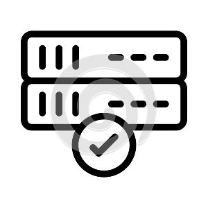 Database thin line vector icon