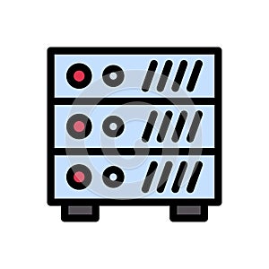 Database vector line colour icon