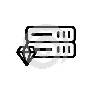 Database vector thin line icon