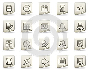 Database web icons, document series