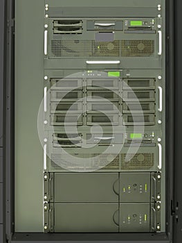 Datacenter computer servers rack
