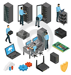 Datacenter Equipment Isometric Set