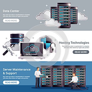 Datacenter Horizontal Banner Set