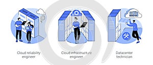 Datacenter isolated cartoon vector illustrations se