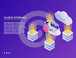 Datacenter Isometric Background