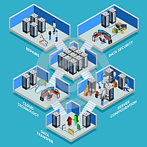 Datacenter Isometric Design Concept