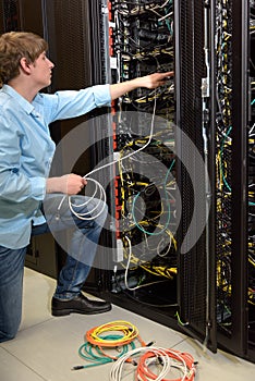 Datacenter manager working on server