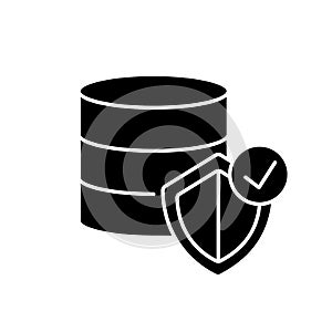 Datacenter security black glyph icon