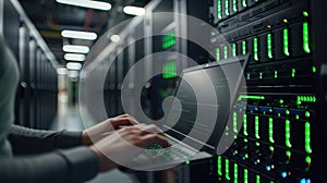 The datacenter and servers.AI generated image