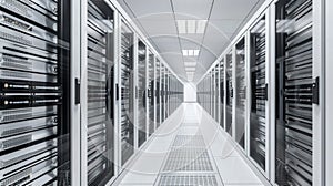 Data Centers With Endless Rows Of Servers