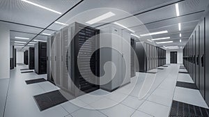 Data Centers With Endless Rows Of Servers