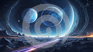 DataEclipse Quest: QuantumQuotient's Uncharted Tomorrow. AI generate