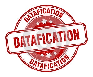 datafication stamp. datafication round grunge sign.