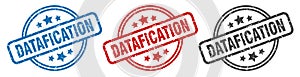 datafication stamp. datafication round isolated sign.