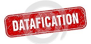 datafication stamp. datafication square grungy isolated sign.