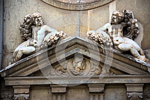 Datail a sculpture of the Palace of Charles Vth in Granada 21 photo