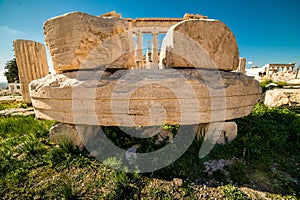 Datails at Parthenon Acropolis of Athens Archaeological Place