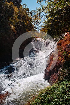 Datanla Waterfall and forest in Dalat, Vietnam in spring season