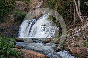 Datanla waterfall, freezing waterfall stream flowing photography waterfall in Dalat, vietnam