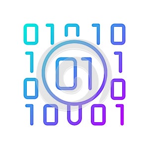 Dataset checkup gradient linear vector icon