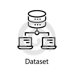 Dataset vector outline Icon Design illustration.