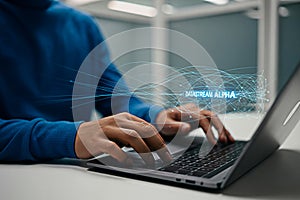 Datastreams alpha analysis on laptop for developers and programmers working on ai and machine learning models