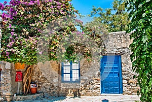 Datca colorful stone house