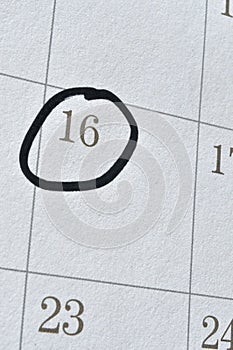 Date Circled On Calendar