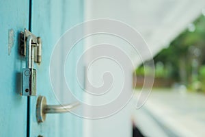 date door was locked with padlocks and chains