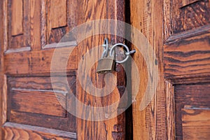 date door was locked with padlocks and chains