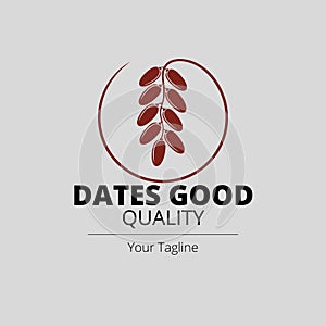 Date fruit logo template illustration. suitable for product label