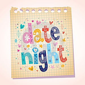 Date night notepad paper message reminder