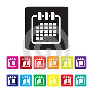 Date organising icon set