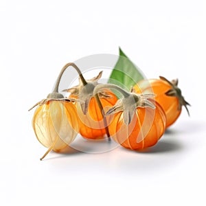 Date physalis isolated on white background. AI generated