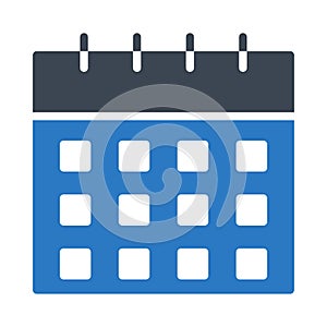 Date reception vector glyph color icon