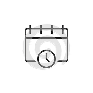 Date And Time outline icon