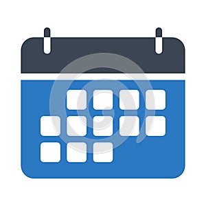 Date vector glyph color icon