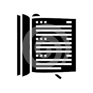 datebook diary glyph icon vector illustration