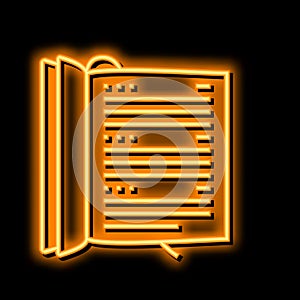 datebook diary neon glow icon illustration