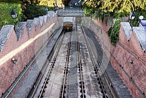 1870 dated Budapest Castle Hill Funicular in Budapest